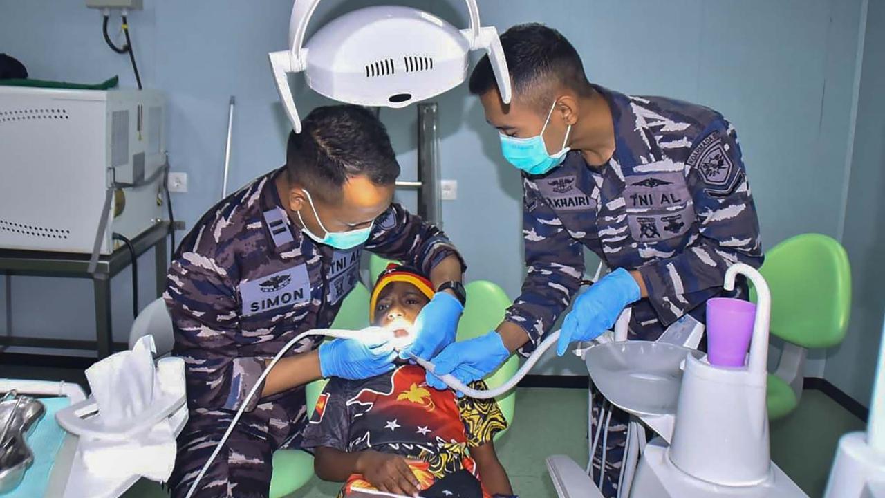 FOTO: TNI AL Gelar Bakti Sosial dan Kesehatan di Papua Nugini, Pererat Persahabatan Dua Negara