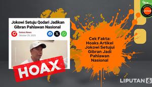 Cek fakta: Hoaks artikel Jokowi setujui Gibran jadi pahlawan nasional