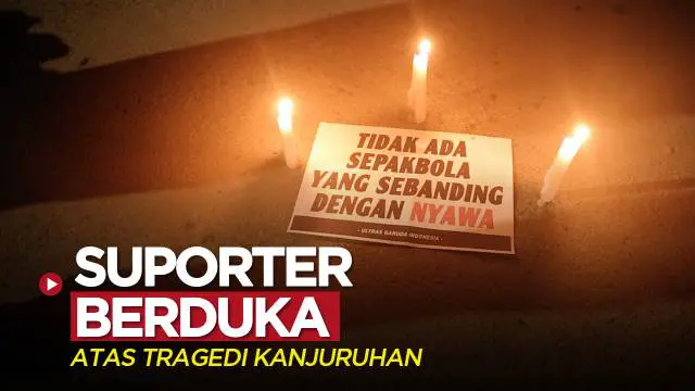 Berita video aksi berduka suporter Indonesia di Jakarta untuk tragedi Kanjuruhan dengan menggelar aksi tabur bunga dan menyalakan lilin.