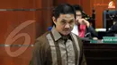 Presiden PKS, Anis Matta menjadi saksi pada sidang lanjutan kasus dugaan suap impor daging sapi dengan terdakwa Luthfi Hasan Ishaaq di Pengadilan Tipikor. (Liputan6.com/Abdul Aziz Prastowo)