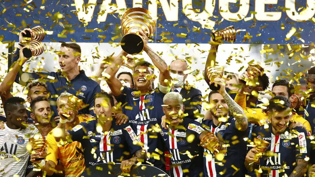 Kalahkan Lyon, PSG Juara Piala Liga Prancis