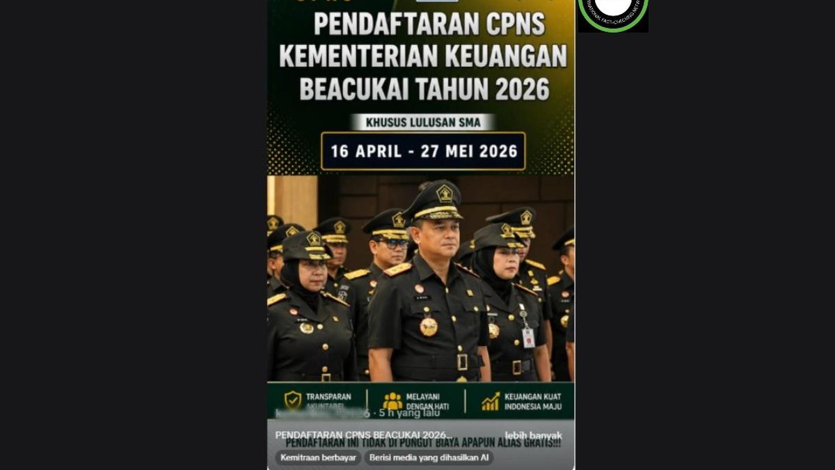 Cek Fakta: Hoaks Link Pendaftaran CPNS Bea Cukai Periode April - Mei 2026