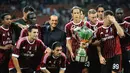 Maklum ketika menjabat sejak 1986 sampai 2017, ia membawa AC Milan meraih total 29 trofi dari total 31 tahun berada di tim. (AFP/Olivier Morin)