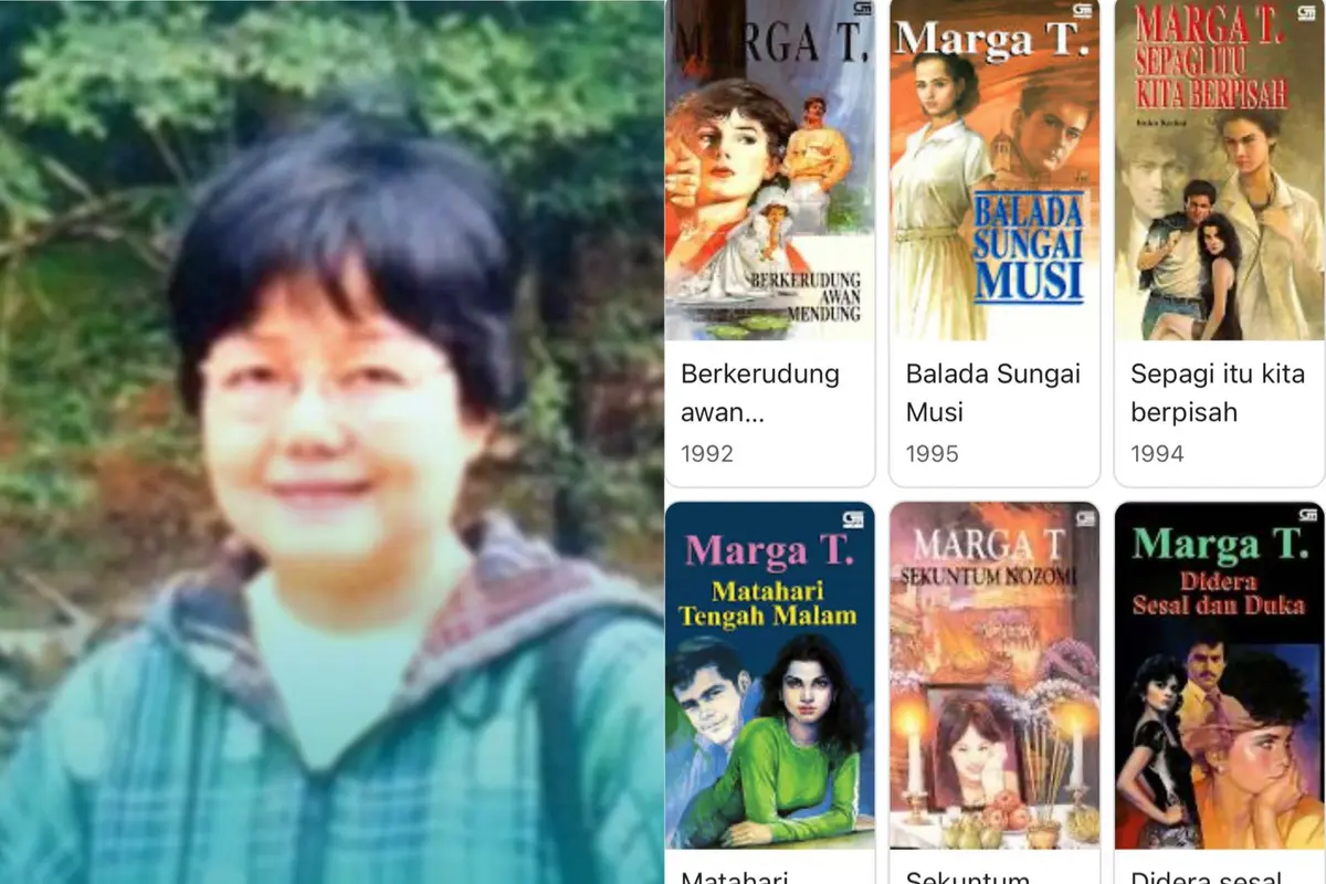 Penulis novel Marga T meninggal dunia di usia 80 tahun