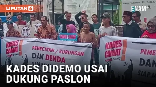 VIDEO: Tidak Netral Dukung Paslon, Kades di Banten Didemo Warga