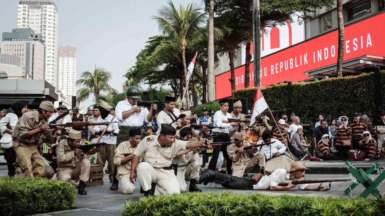 FOTO:  Aksi Heroik Serangan Umum Surakarta 1949 Warnai Car Free Day  Bundaran HI