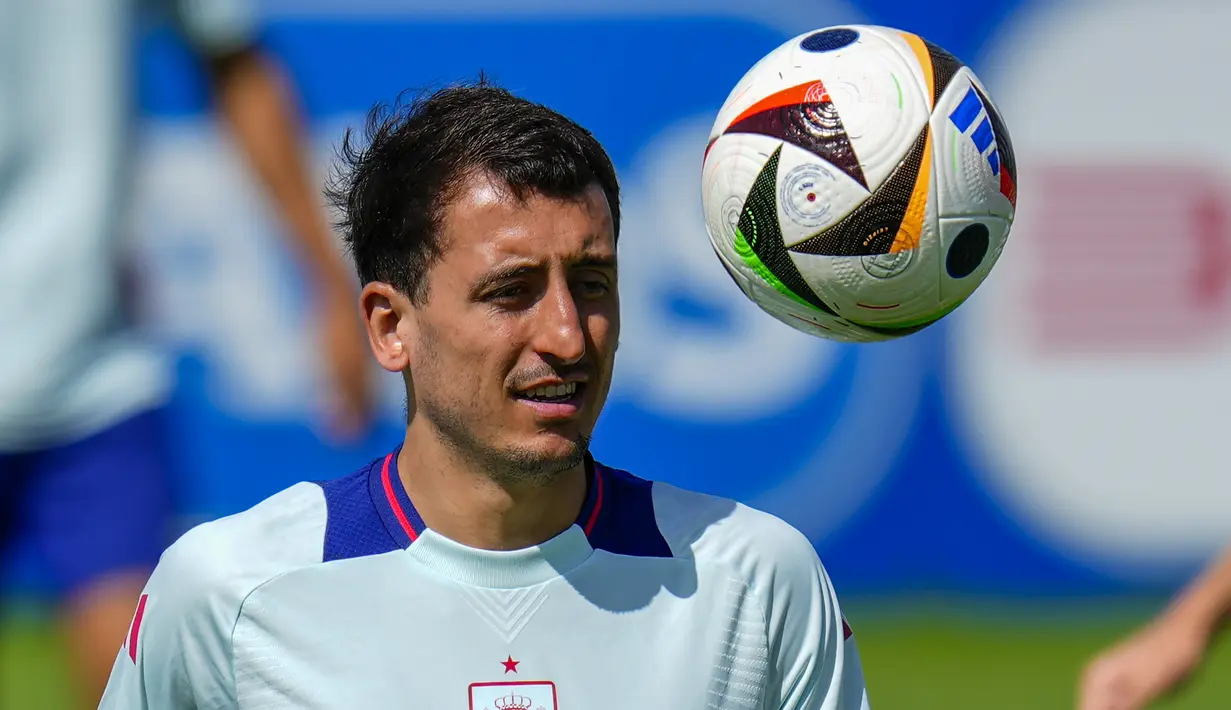 Spanyol akan bertemu dengan Italia pada Jumat, 21 Juni 2024 pukul 2.00 WIB di Stadion Veltins-Arena dalam matchday 2 Grup B Euro 2024. (AP Photo/Manu Fernandez)