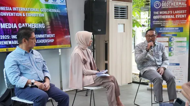 Media Gathering Asosiasi Panasbumi Indonesia (INAGA) bertema “IIGCE 2025: Komitmen Indonesia untuk Kepemimpinan Energi Terbarukan” di Jakarta, Kamis (22/5/2025).