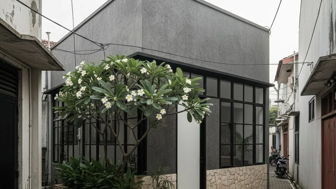 Inspirasi Rumah Minimalis Modern di Gang Sempit