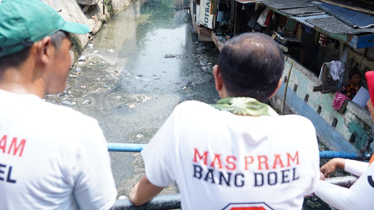 Blusukan di Tanah Abang, Mas Pram Janji Akan Keruk Kali Krukut dan Bangun 50 Toilet