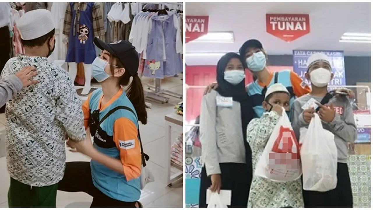 6 Momen Glenca Chysara Ajak Anak Yatim Belanja di Mal, Banjir Pujian