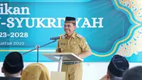 Wakil Wali Kota Tangerang Sachrudin saat menghadiri pelantikan Ketua STAI Asy-Syukriyyah Tangerang Assoc. Prof. Dr. Evan Hamzah Muchtar, M.E.Sy. Selasa (1/7/2023). (Dok. Istimewa)