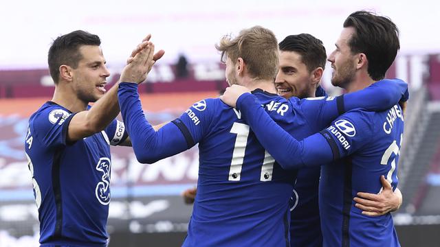 FOTO: Menang 1-0 atas West Ham United, Chelsea Bertengger di Empat Besar - Timo Werner; Tim Chelsea