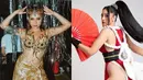 Awkarin dan Anya Geraldine, dua influencer top Tanah Air ikut rayakan Halloween tahun ini. [Instagram.com/narinkovilda, anyageraldine]
