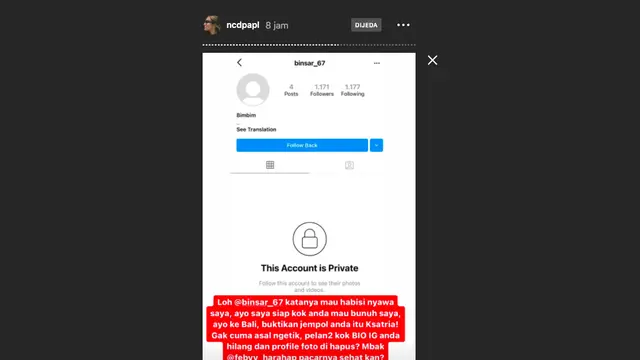 Akan Dilaporkan Nora Alexandra, Pelaku Ancaman Pembunuhan Langsung Klarifikasi dan Minta Maaf