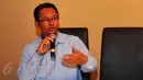 Humas HTI, H. Ipung saat menjawab pertanyaan wartawan terkait melakukan rapat besar dan pawai di Stadion GBK pada Sabtu 30 Mei 2015 mendatang, Jakarta, Kamis (28/5/2015).  (Liputan6.com/Yoppy Renato)