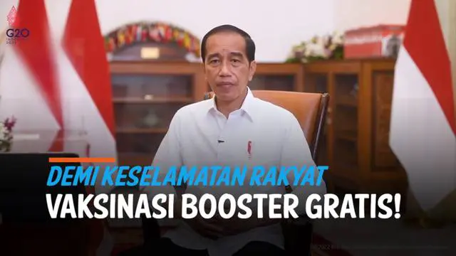 Presiden Joko Widodo gelar umumkan pemberian vaksinasi covid-19 dosis ketiga atau booster akan dimulai 12 Janauari 2022. Vaksinasi booster ini gratis untuk seluruh rakyat Indonesia.