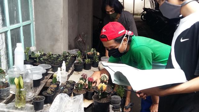 Aktivitas berkebun di Asrama Merapi Singgalang