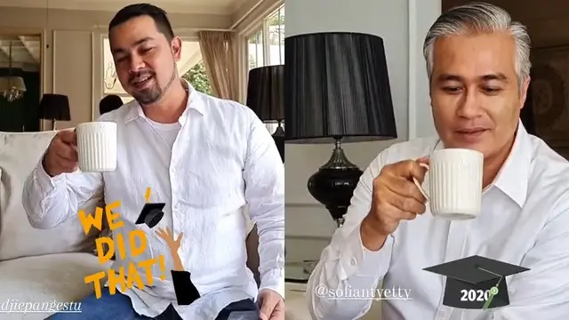 7 Momen Adjie Pangestu dan Annisa Trihapsari Kompak Hadiri Wisuda Anak