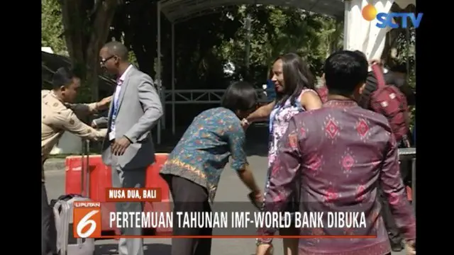 Acara Annual Meeting IMF-World Bank Group pada Senin (8/10) resmi dimulai di Nusa Dua, Bali.