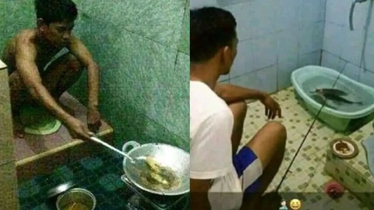 6 Aksi Kocak Cowok saat di Kamar Mandi Ini Bikin Tepuk Jidat