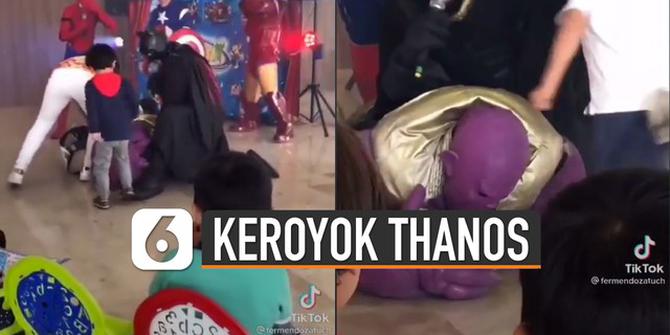 VIDEO: Kocak, Bocah-Bocah Bantu 'Avengers' Keroyok Thanos