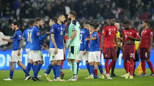 Foto: Gagal Penalti, Italia Ditahan Imbang Swiss pada Laga Lanjutan Kualifikasi Piala Dunia 2022