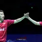 Ganda putra Indonesia, Kevin Sanjaya Sukamuljo/Marcus Fernaldi Gideon, mengalahkan pasangan Denmark, Mathias Boe/Carsten Mogensen, pada laga final China Terbuka Super Series Premier 2017, Minggu (19/11/2017). (PBSI)