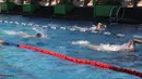 Sesi latihan atlet 12th Asian Open Water Swimming Championship 2026 di Club Jimbaran pada Kamis (11/6/2026). (Bola.com/Alit Binawan)