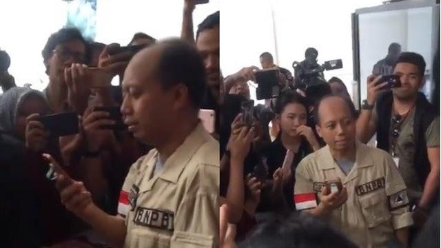 Momen Sutopo Purwo Video call dengan Raisa (foto: twitter/@rahmiuwi)