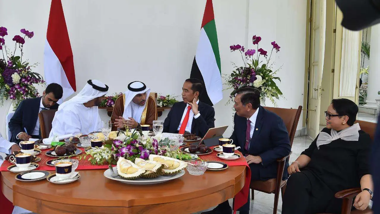 Presiden Joko Widodo menjamu Putra Mahkota Abu Dhabi