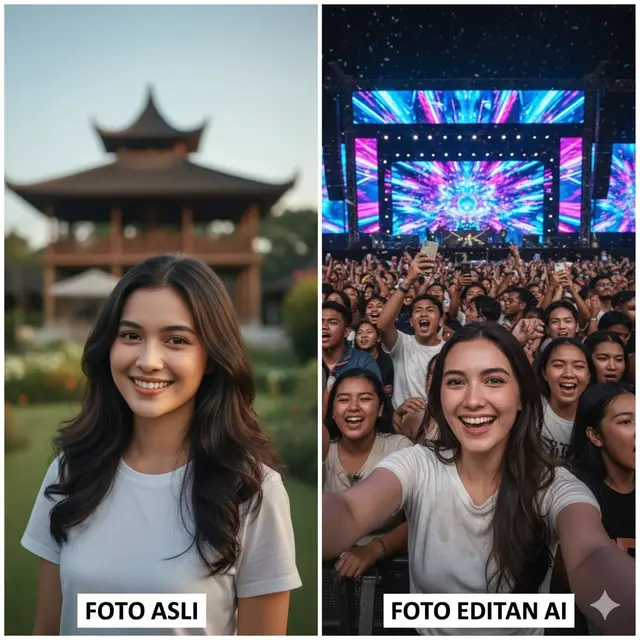 Prompt AI Edit Foto Nonton Konser