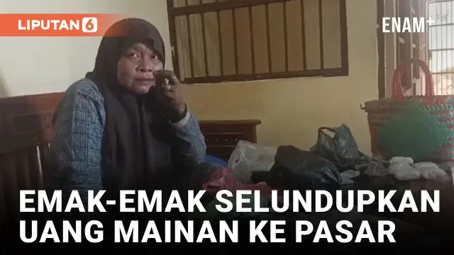 VIDEO: Ke Pasar Bawa Uang Mainan, Emak-emak di Gunung Kidul Ditangkap Polisi