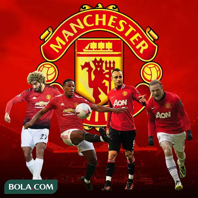Manchester United - Marouane Fellaini, Anthony Martial, Dimitar Berbatov, Wayne Rooney
