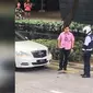 Polisi Singapura tegur sopir rombongan mobil kepresidenan Singapura Halimah Yacob. (Channel News Asia)