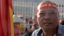 Ekspresi Fans Vietnam menanti laga semifinal Piala AFF 2016 di Stadion Nasional My Dinh, (07/12/2016). (Bola.com/Peksi Cahyo)