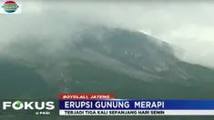 Setelah terjadi letusan ketiga pada sore hari, PVMBG meyatakan status merapi naik dari normal menjadi waspada.