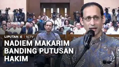 Terpidana Nadiem Makarim mengajukan banding usai divonis 10 tahun penjara oleh Pengadilan Tindak Pidana Korupsi, Jakarta. Selain itu, Hakim yang menangani perkara juga akan dilaporkan ke Komisi Yudisial.