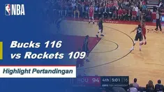 Giannis Antetokounmpo mencetak 27 poin dan 21 rebound mengalahkan James Harden dengan 42 poin