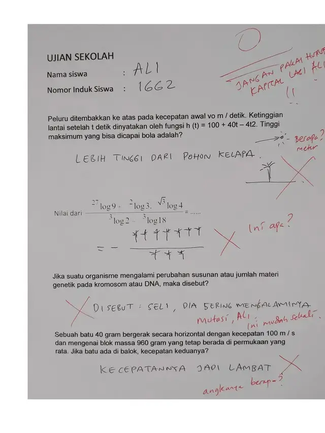 6 Potret Lembar Jawaban Murid Penuh Coretan Guru Ini Bikin Elus Dada