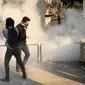 Demonstrasi di Iran yang berawal terjadi pada Kamis, 28 Desember 2017. Demo dilaporkan terjadi berlarut-larut dan menyebar ke beberapa kota (AFP)
