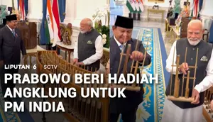 Prabowo Beri Hadiah Angklung untuk PM India