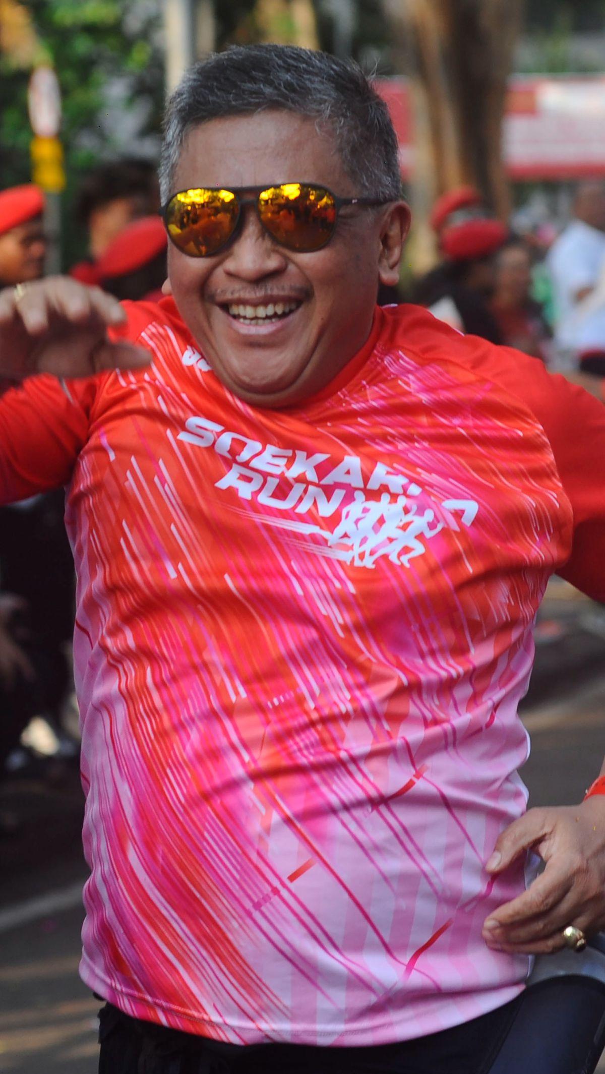 Acara ini diikuti ribuan orang hingga sejumlah tokoh, seperti Sekjen PDIP Hasto Kristiyanto, mantan Gubernur Jawa Tengah Ganjar Pranowo, serta menteri dan anggota DPR dari PDIP.&nbsp;Merdeka.com/Arie Basuki