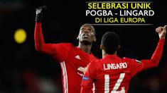 Video selebrasi unik yang dilakukan oleh Jesse Lingard bersama Paul Pogba merayakan gol ke-4 Manchester United ke gawang Feyenoord di Liga Europa.