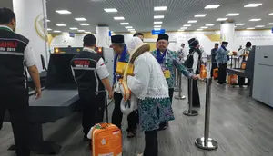 Layanan Fast Track Jemaah Haji di Bandara Prince Mohamed bin Abdul Aziz. Liputan6/Nurmayanti