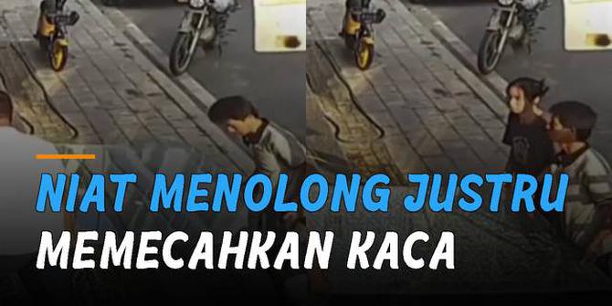 VIDEO: Niat Hati Menolong, Perempuan Ini Justru Memecahkan Kaca