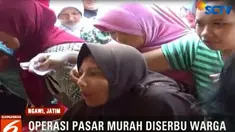 Operasi pasar murah yang digelar pemkab setempat di Alun-Alun Kota Ngawi, disambut positif warga.