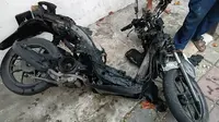 Motor Meledak Saat Kabur, Dua Curanmor Terbakar