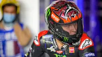 Pembalap Monster Energy Yamaha MotoGP, Fabio Quartararo di MotoGP Qatar 2021. (Twitter/Monster Energy Yamaha MotoGP)