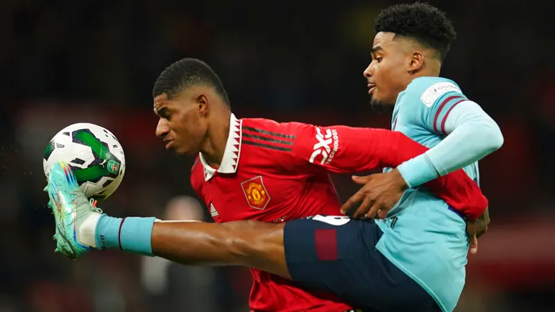 Pemain Manchester United Marcus Rashford